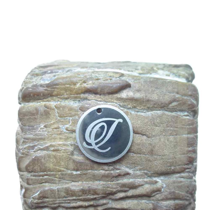 Charms lettera I tonda 18 mm 5 pezzi (CioI) - pietreeminuterie.com