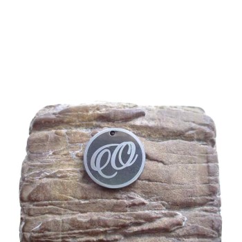 Charms lettera O tonda 18 mm 5 pezzi