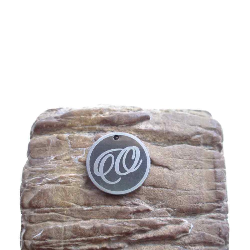 Charms lettera O tonda 18 mm 5 pezzi (CioO) - pietreeminuterie.com