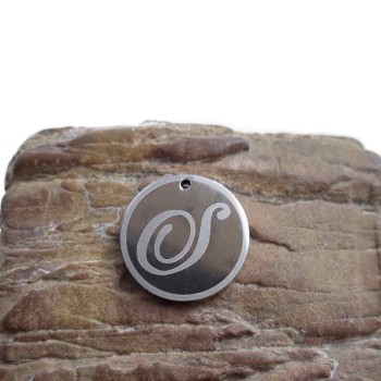 Charms lettera S tonda 18 mm 5 pezzi