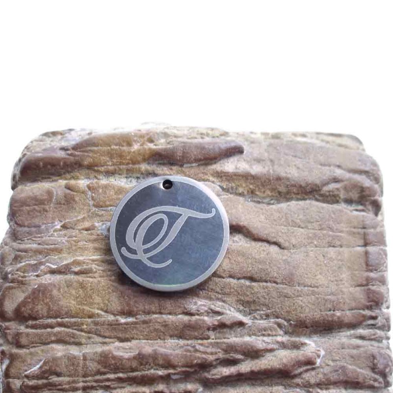 Charms lettera T tonda 18 mm 5 pezzi (CioT) - pietreeminuterie.com