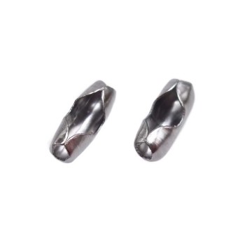 Chiusure Per catene a palline in acciaio inox 9x3 mm pacco 20 pezzi Chiusure Per catene a palline in acciaio inox 9x3 mm pacco 20 pezzi