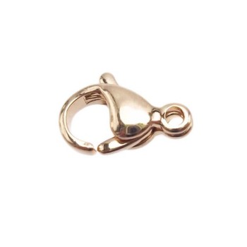  Moschettoni in acciaio color oro lucido 10 mm pacco 10 pezzi