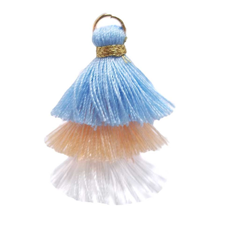 NAPPINA  AZZURRO PESCA E BIANCO 30 MM 1 PEZZO (napp15) - pietreeminuterie.com