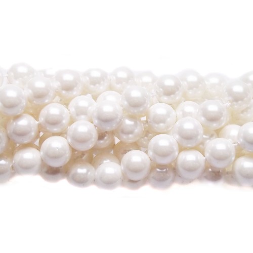 Perle Di Maiorca | Perle di maiorca bianche lucido 4 mm filo 40 cm - pl44