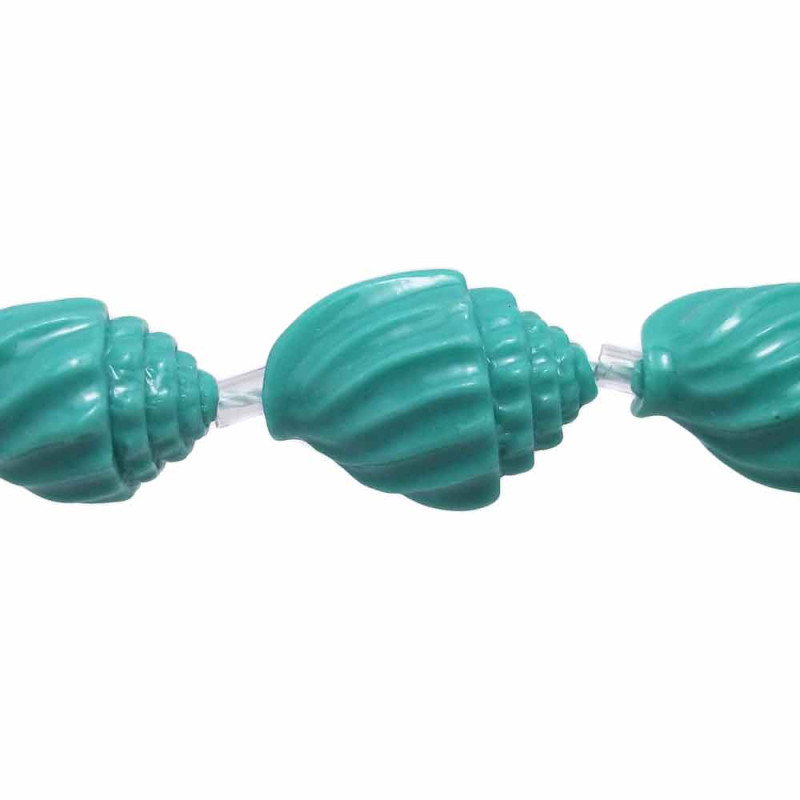 Conchiglie in resina turchese 17x13 mm pacco 2 pezzi - RE001 - pietreeminuterie.com Conchiglie in resina turchese 17x13 mm pacco 2 pezzi (RE001) - pietreeminuterie.com