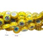 PERLINE TONDE PIATTE 9X4 MM FILO 40 CM