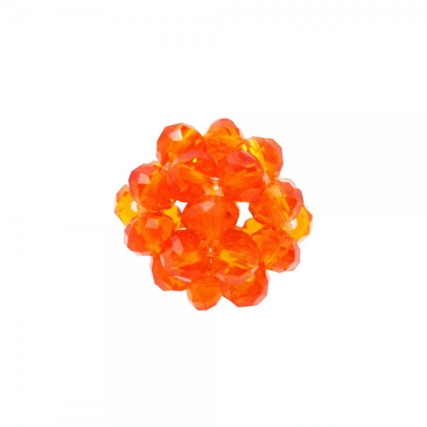 Cristalli Palline | Perline tonde cristalli arancioni 15 mm pacco 1 pezzo - per3