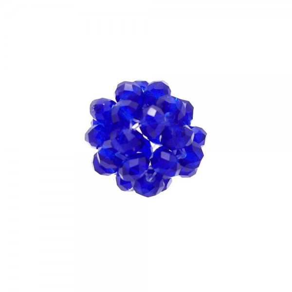 Cristalli Palline | Perline tonde cristalli blu notte 15 mm pacco 1 pezzo - per7