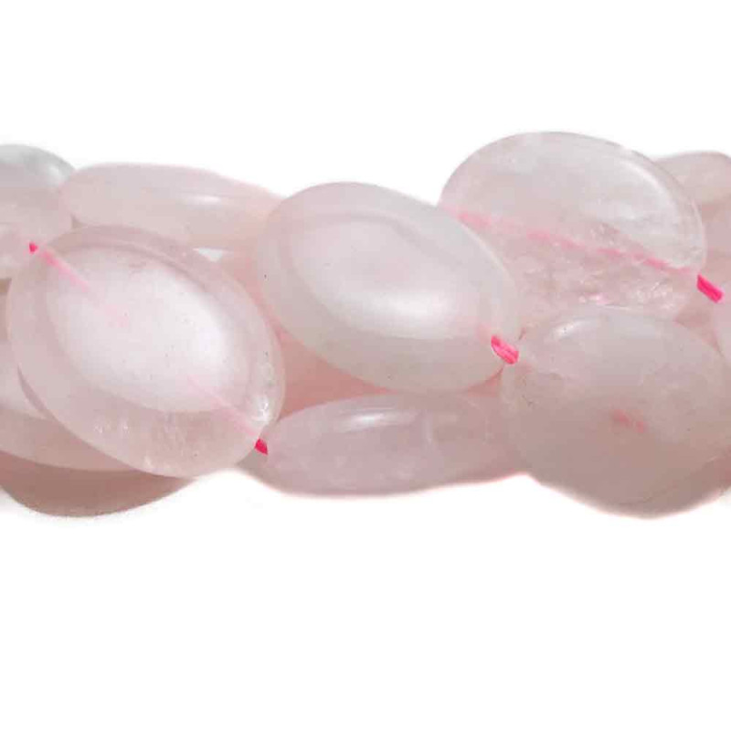 QUARZO ROSA OVALE 26X19 MM PACCO 1 PEZZO (qz09) - pietreeminuterie.com