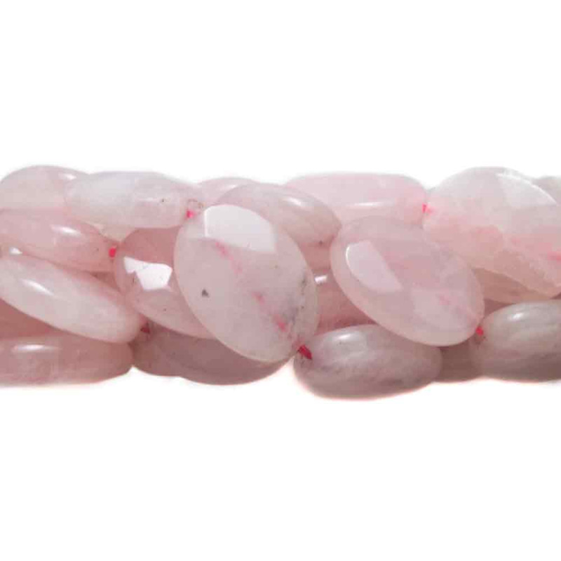 Quarzo rosa sfaccettato 19x13 mm pacco da 4  pezzi (qr33971) - pietreeminuterie.com