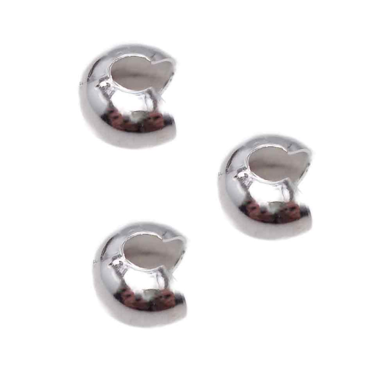 Copri schiaccini argentati 4.8 mm pacco 20 pezzi (fc70) - pietreeminuterie.com