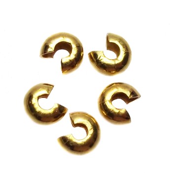 Copri schiaccini color oro 5 mm pacco 20 pz 