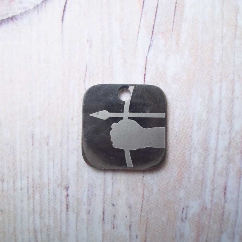 Charms con segno zodiacale inciso a laser Sagittario 15 mm pacco da 1 pezzo (Seg5006) - pietreeminuterie.com