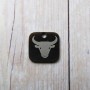 Charms con segno zodiacale inciso a laser toro 15 mm pacco da 1 pezzo 