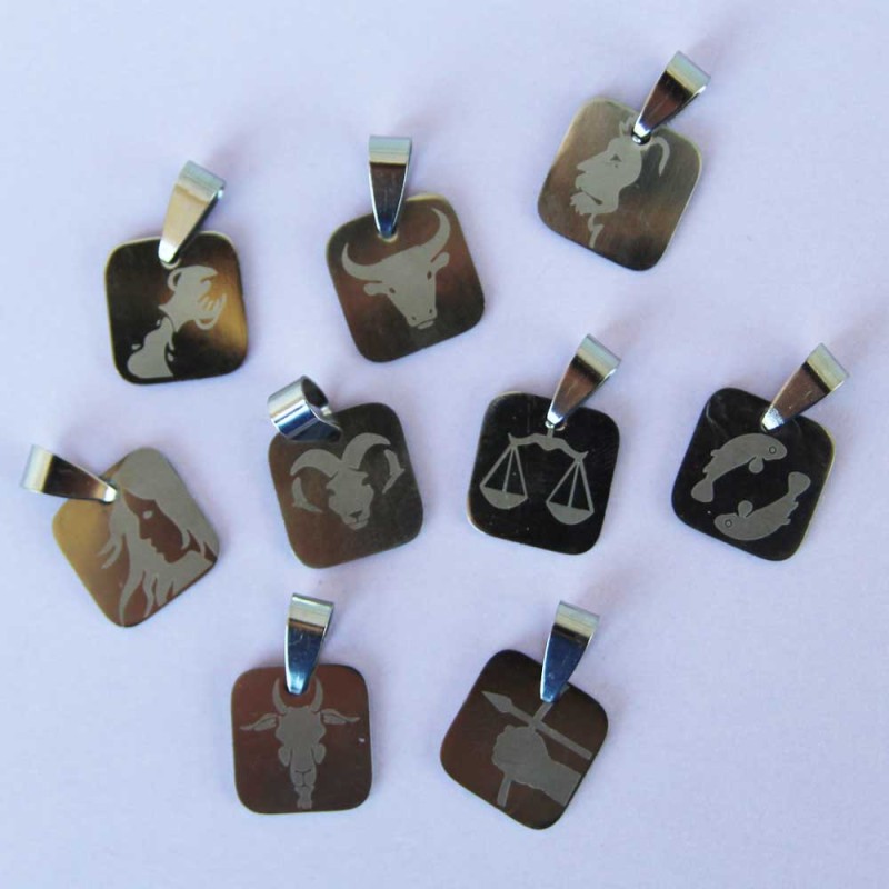 Stock charms segni zodiacali tutti i segni 12 pezzi confezione ingrosso (se0002) - pietreeminuterie.com